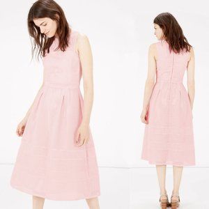 Warehouse Pale Pink Sleeveless Midi Dress, Size 6